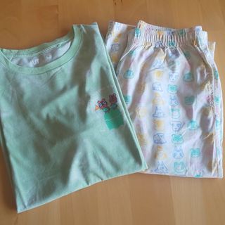 ユニクロ(UNIQLO)の[ユニクロ どうぶつの森]ステテコ Tシャツ 160cm(パジャマ)