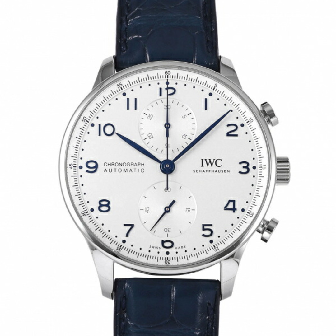 IWC ポルトギーゼ クロノグラフ IW371605 シルバー文字盤  腕時計 メンズ腕時計(アナログ)