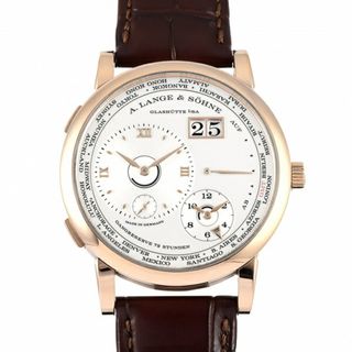 ランゲ＆ゾーネ A.LANGE & SOHNE ランゲ1 タイムゾーン 136.032 シルバー文字盤 中古 腕時計 メンズ(腕時計(アナログ))