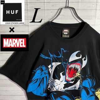 ハフ(HUF)の【限定コラボ】ハフ×マーベル ビッグロゴ ヴェノム 入手困難 即完売 人気L(Tシャツ/カットソー(半袖/袖なし))