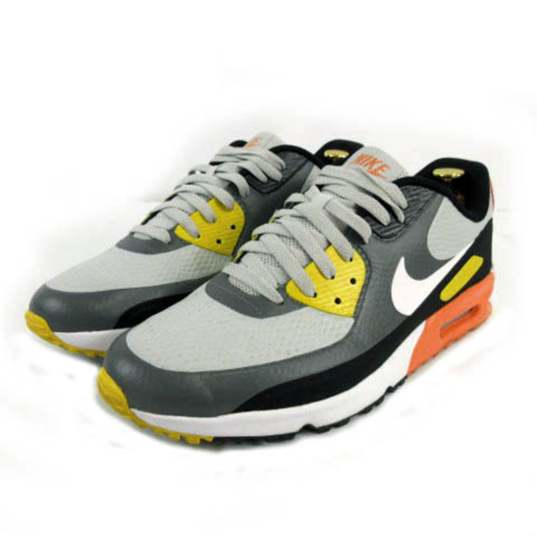 NIKE - NIKE AIRMAX90 GOLF スニーカー 黒 グレー 黄 オレンジ 30の ...