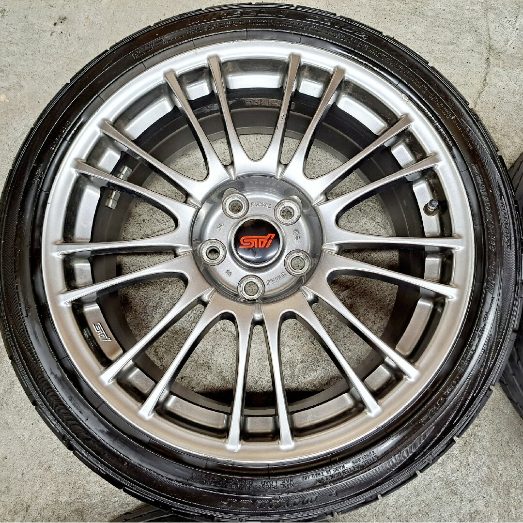 【ほぼ新品】スバル WRX STI 純正 BBS ホイールタイヤ 鍛造 8.5J