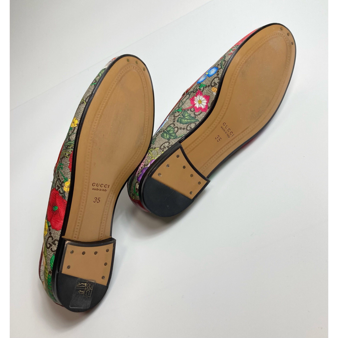 Gucci - 美品 現行 GUCCI グッチ フローラ シューズ レディース GG柄