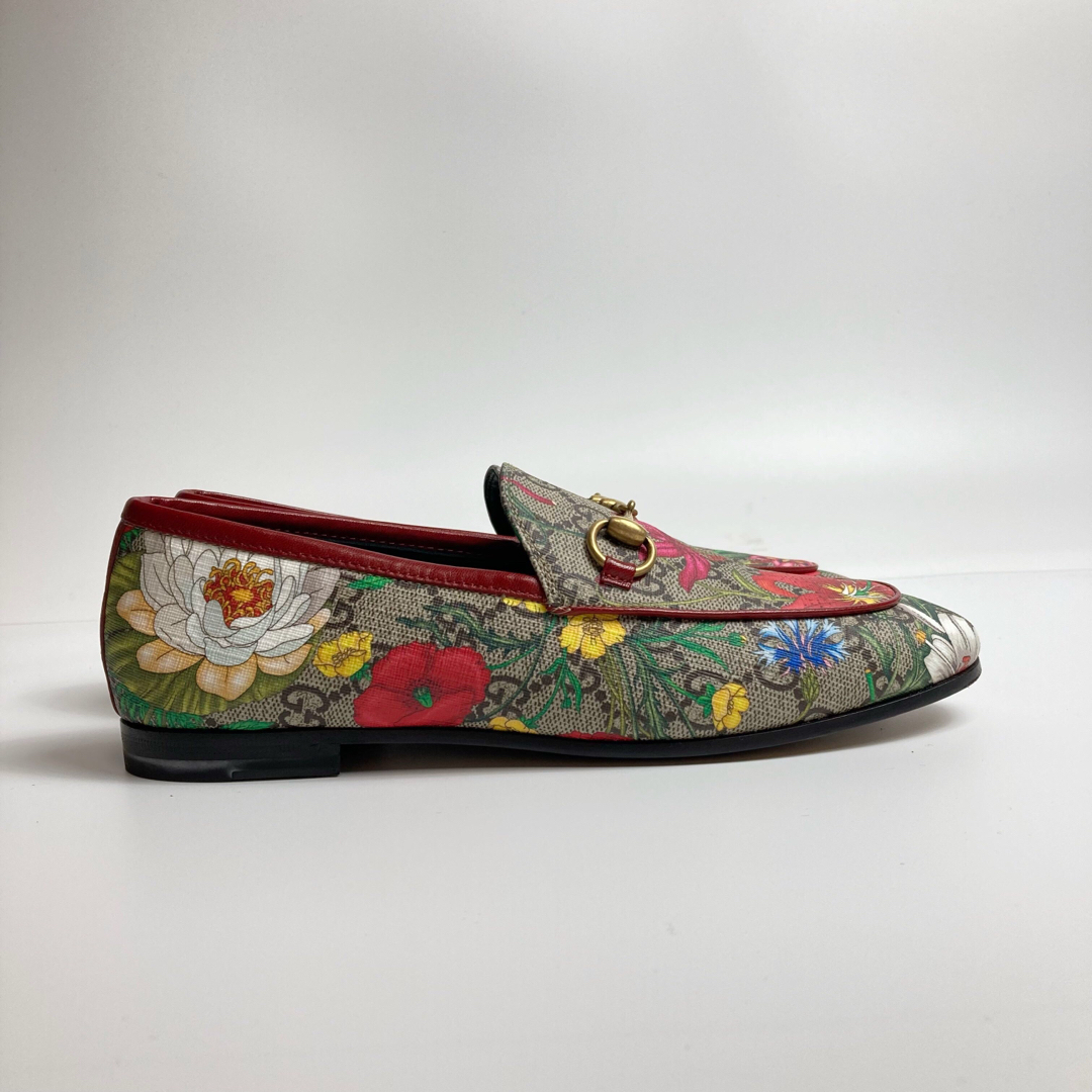 Gucci - 美品 現行 GUCCI グッチ フローラ シューズ レディース GG柄