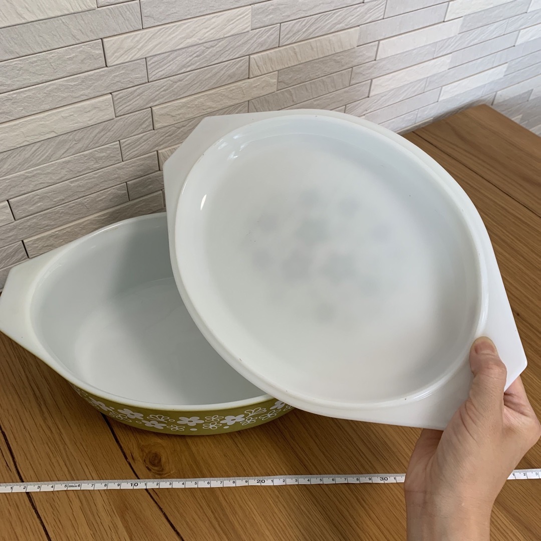 Pyrex(パイレックス)のオールドパイレックス　プレート（蓋付き） インテリア/住まい/日用品のキッチン/食器(食器)の商品写真