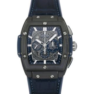 ウブロ HUBLOT スピリット・オブ・ビッグバン セラミック ブルー 601.CI.7170.LR シルバー文字盤 中古 腕時計 メンズ(腕時計(アナログ))