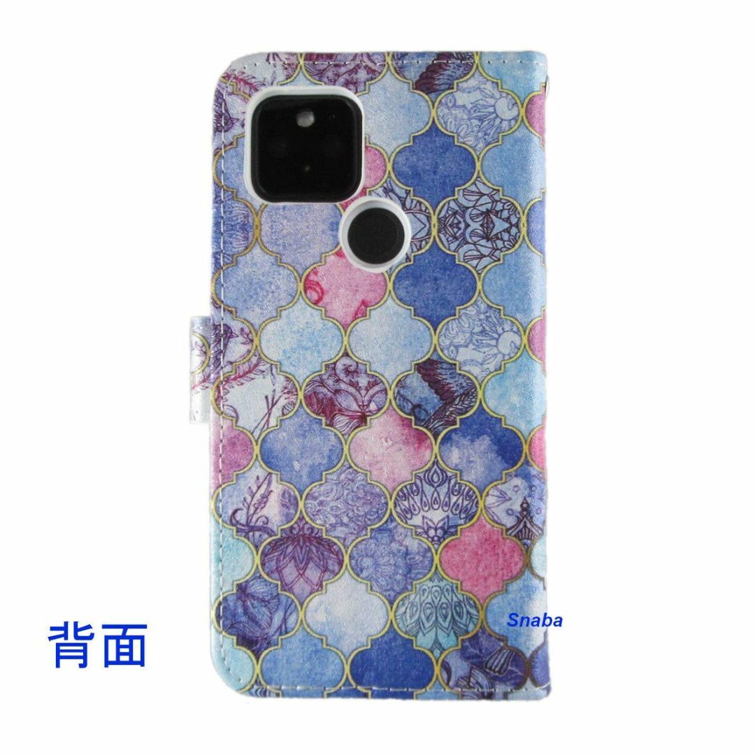 Google Pixel 5a ケース 手帳型/青い鳥柄/ストラップ付き/Pixの通販 by