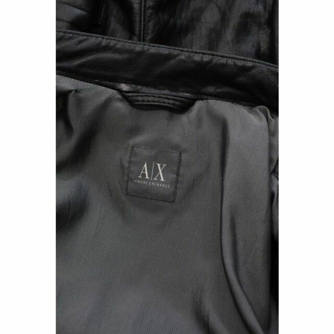 ARMANI EXCHANGE(アルマーニエクスチェンジ)のMN BJ0019 タグ付き 美品 AX ARMANI アルマーニエスクチェンジ メンズのジャケット/アウター(ライダースジャケット)の商品写真