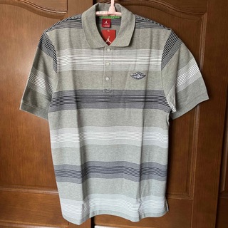 ジョーダン(Jordan Brand（NIKE）)の新品未使用タグ付き　ジョーダン　ポロシャツ　半袖　ボーダー(ポロシャツ)