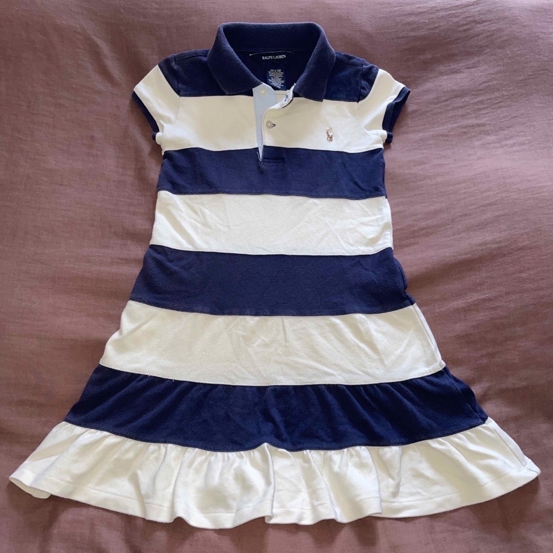 POLO RALPH LAUREN(ポロラルフローレン)のポロラルフローレン POLO RALPH LAUREN ボーダー ワンピース キッズ/ベビー/マタニティのキッズ服女の子用(90cm~)(ワンピース)の商品写真