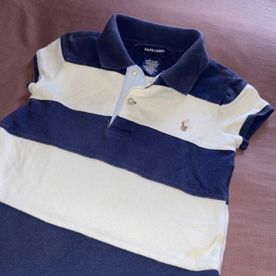 POLO RALPH LAUREN(ポロラルフローレン)のポロラルフローレン POLO RALPH LAUREN ボーダー ワンピース キッズ/ベビー/マタニティのキッズ服女の子用(90cm~)(ワンピース)の商品写真