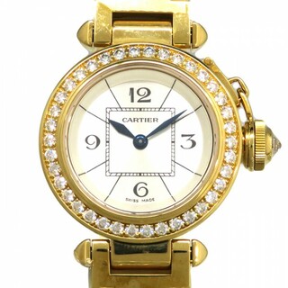 カルティエ Cartier パシャ ベゼルダイヤ WJ124014 シルバー文字盤 新古品 腕時計 レディース(その他)