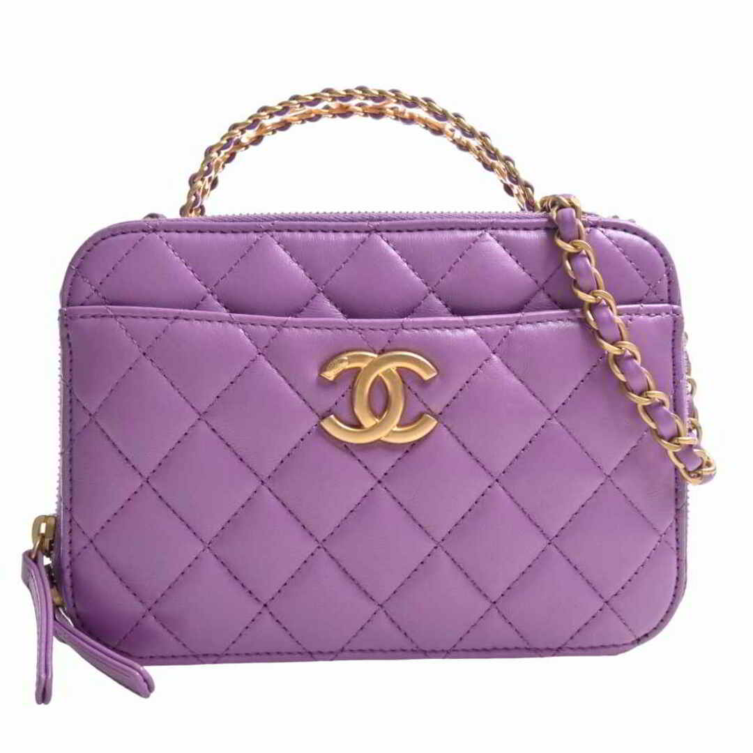 CHANEL シャネル マトラッセ チェーンショルダーバッグ パープル