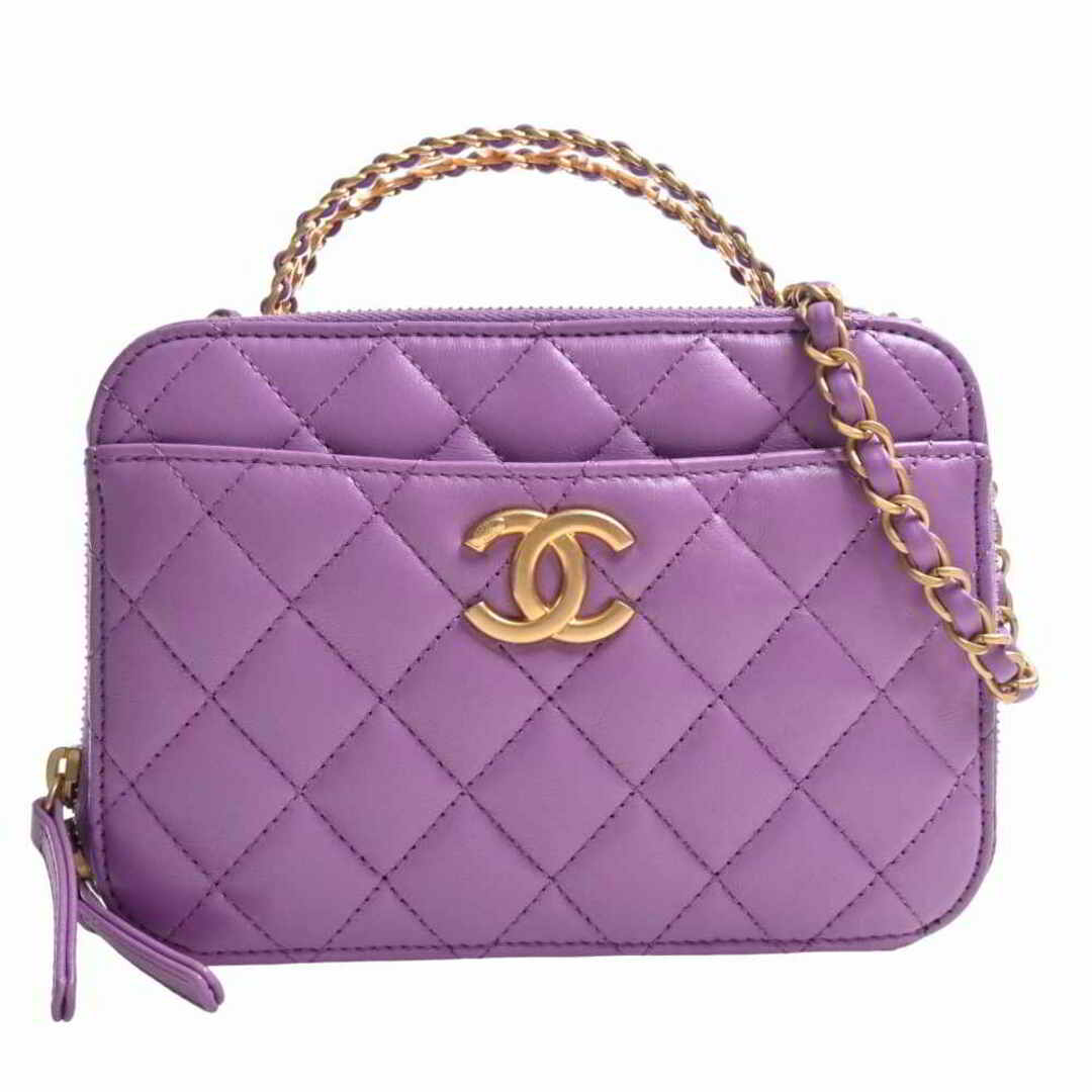 CHANEL - 【中古】CHANEL シャネル ラムスキン マトラッセ ココマーク