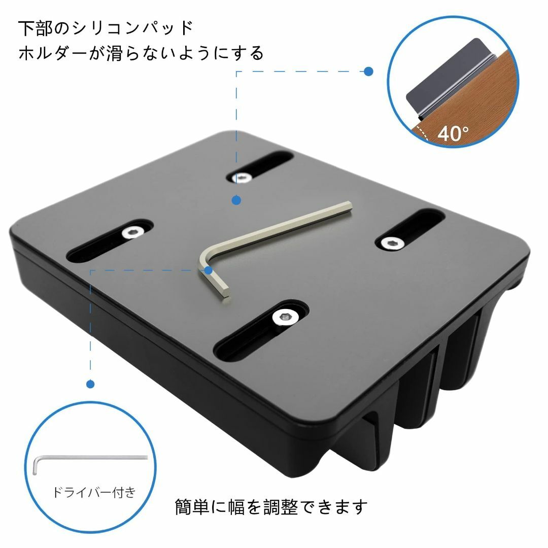【色: ブラック】新型4in1ノートパソコンスタンド、縦置きスタンド、冷却スタン 1