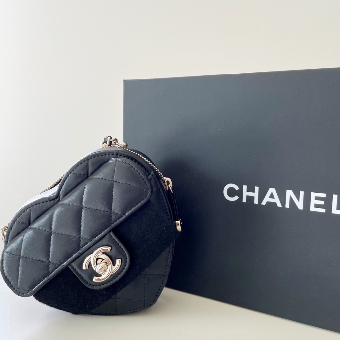 CHANEL 限定 ハート バッグ ポーチ ブラック 黒 新品 シャネル | フリマアプリ ラクマ