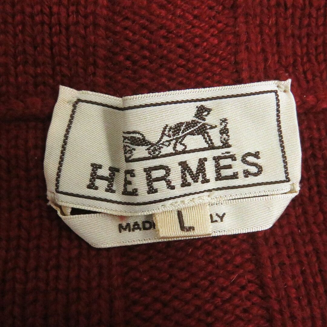 Hermes - 美品□HERMES/エルメス ストライプ カシミヤ100% 長袖