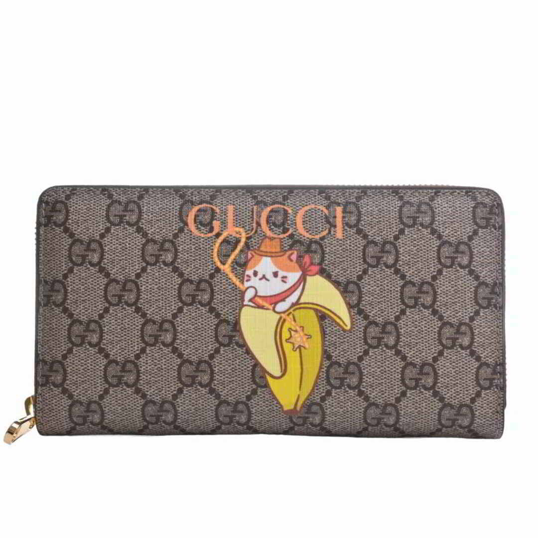 Gucci - 【中古】Gucci グッチ GGスプリーム ラウンドファスナー 長