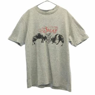 サイラス(SILAS)のサイラス プリント 半袖 Tシャツ S グレー SILAS メンズ 【中古】  【230613】 メール便可(Tシャツ/カットソー(半袖/袖なし))