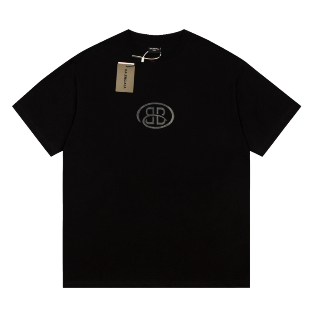 【Balenciaga】BBロゴ Tシャツ ユニセックス 関税送料込 Balenciaga✩BBロゴ ユニセックス Tシャツ M