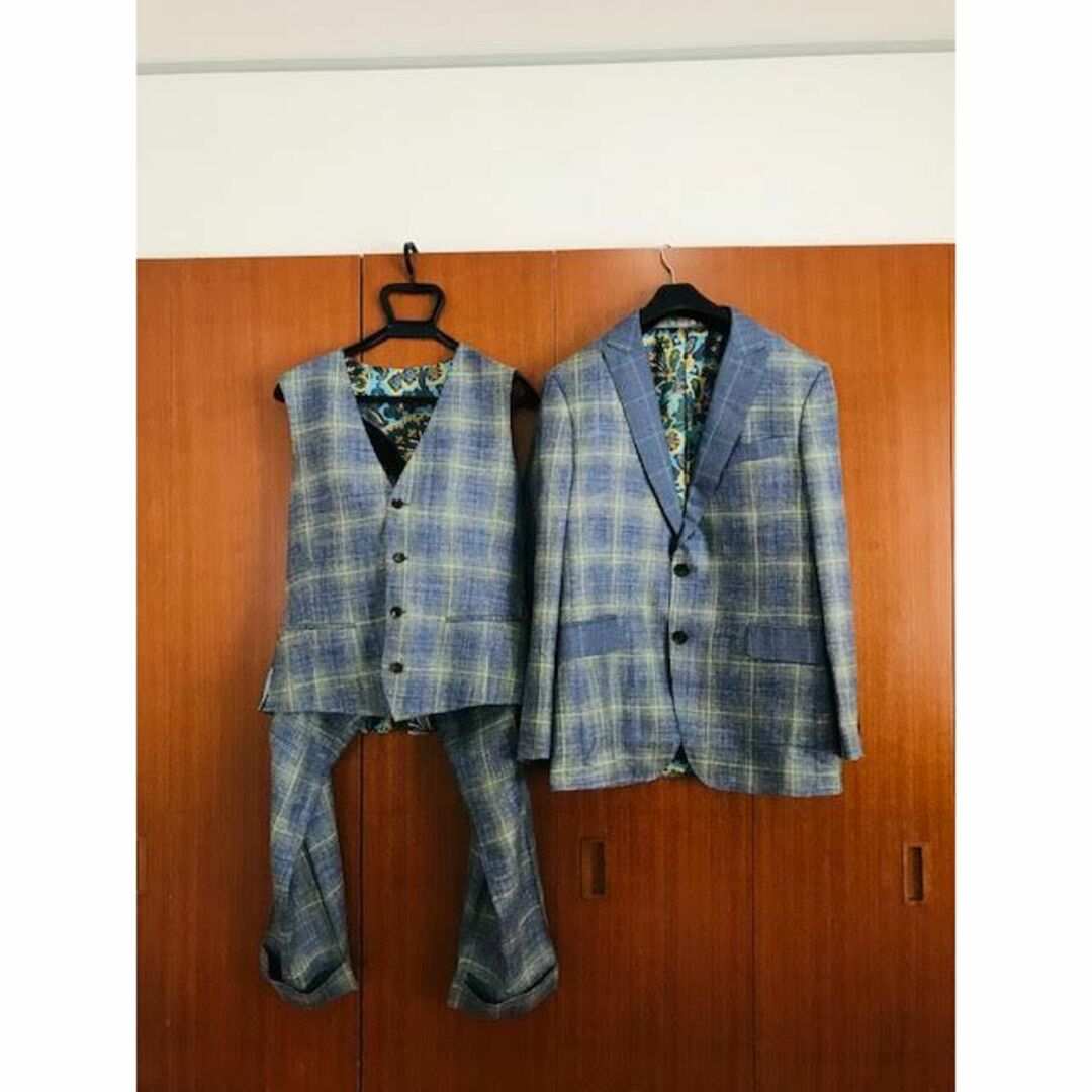 キングサイズ2~3XL】エトロ ペイズリー 3ピース スーツ セットアップ