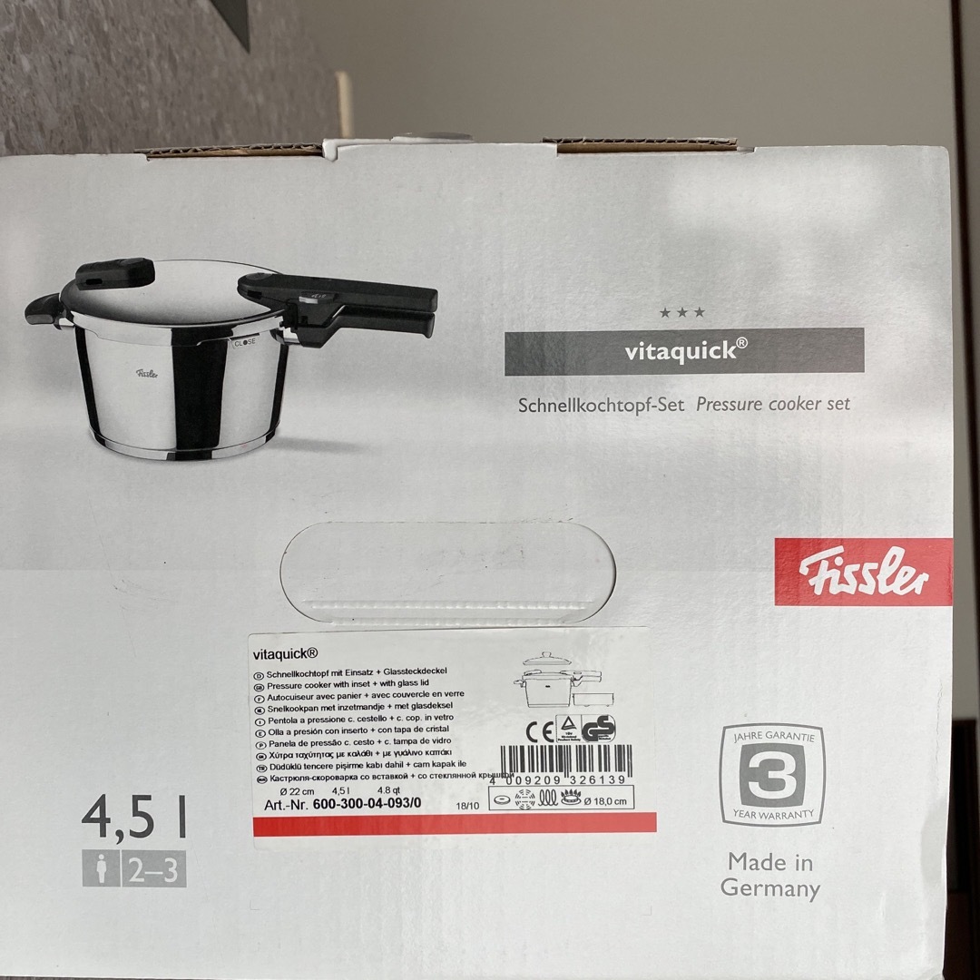 Fissler - フィスラー Fissler 圧力鍋 vitaquick 4.5L 未使用品の通販