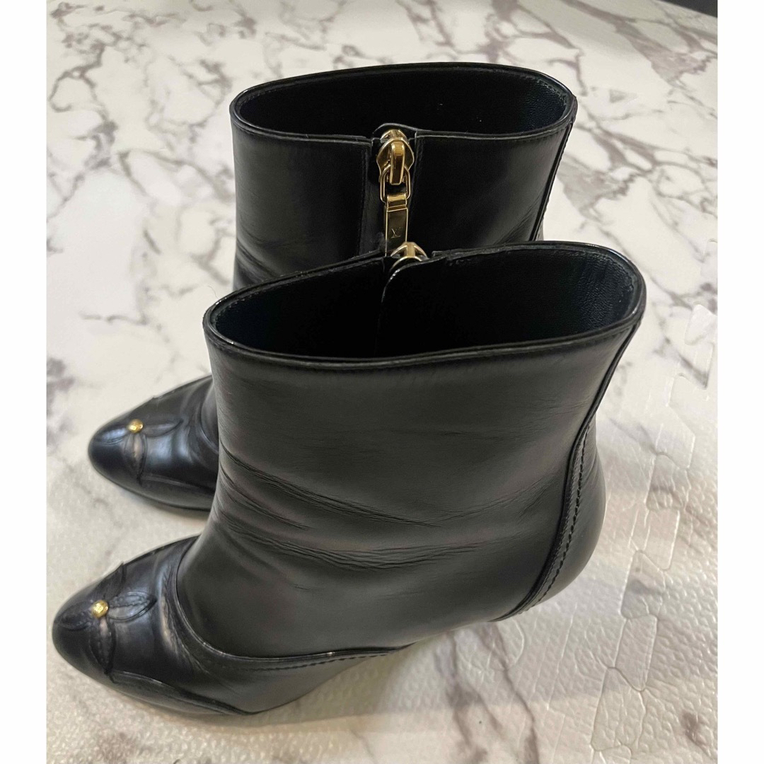 Louis Vuitton ルイヴィトン レザー ショートブーツ 35 - ブーツ