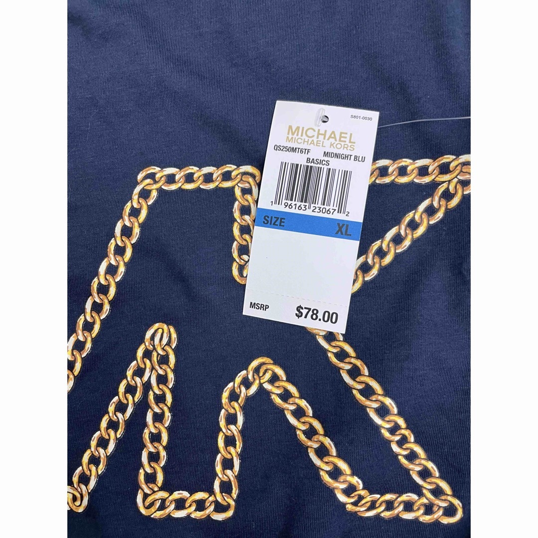 Michael Kors(マイケルコース)のレディース 大きいサイズ マイケルコース  カットソー Tシャツ XL ネイビー レディースのトップス(Tシャツ(半袖/袖なし))の商品写真