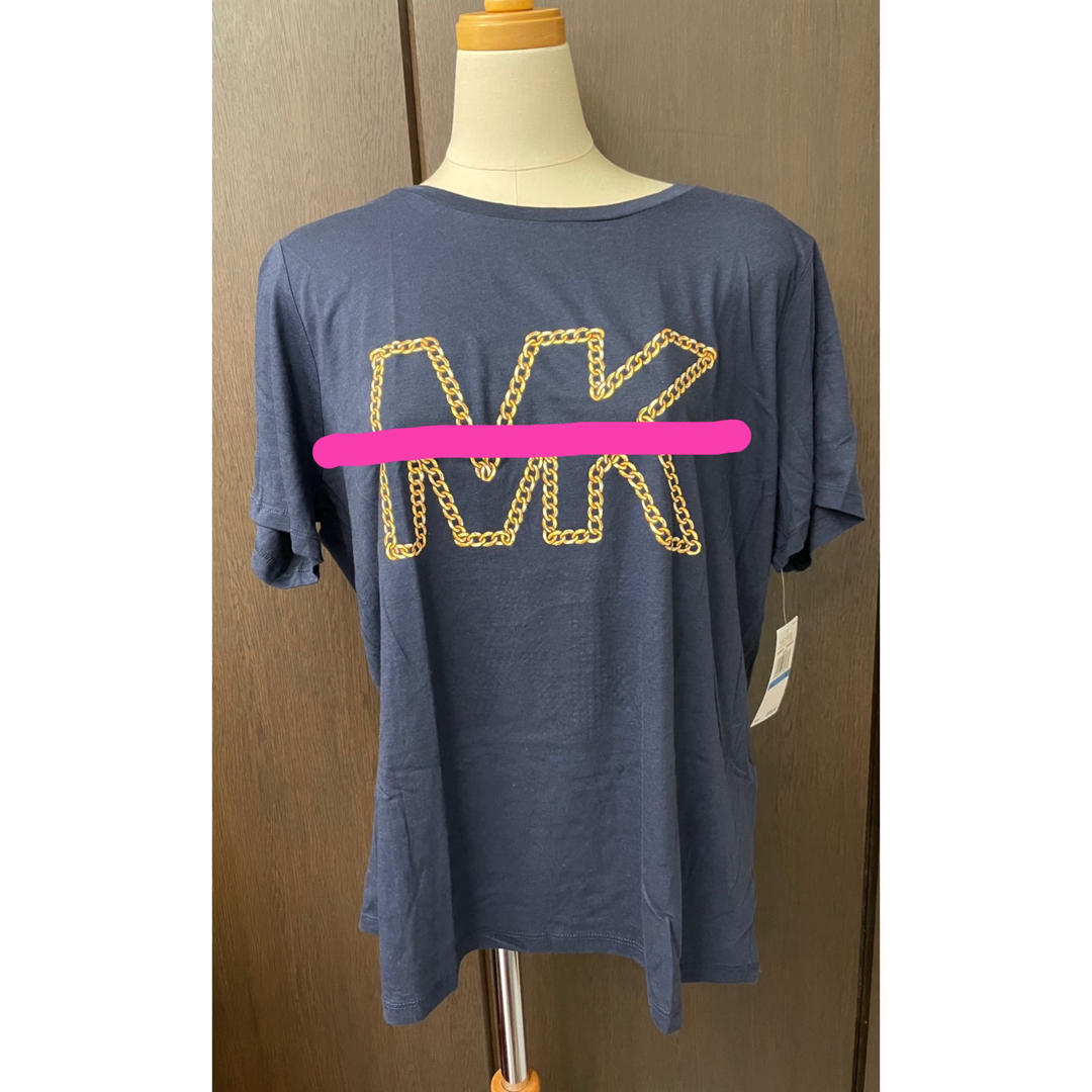 Michael Kors(マイケルコース)のレディース 大きいサイズ マイケルコース  カットソー Tシャツ XL ネイビー レディースのトップス(Tシャツ(半袖/袖なし))の商品写真