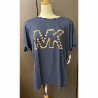 マイケルコース(Michael Kors)のレディース 大きいサイズ マイケルコース  カットソー Tシャツ XL ネイビー(Tシャツ(半袖/袖なし))
