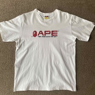 アベイシングエイプ(A BATHING APE)のA BATHING APE Tシャツ 白 エイプ(Tシャツ/カットソー(半袖/袖なし))