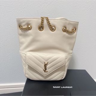 サンローラン(Saint Laurent)のサンローラン　ラムスキン　ジョー　ミニショルダー　CHANEL グッチ　白(ショルダーバッグ)