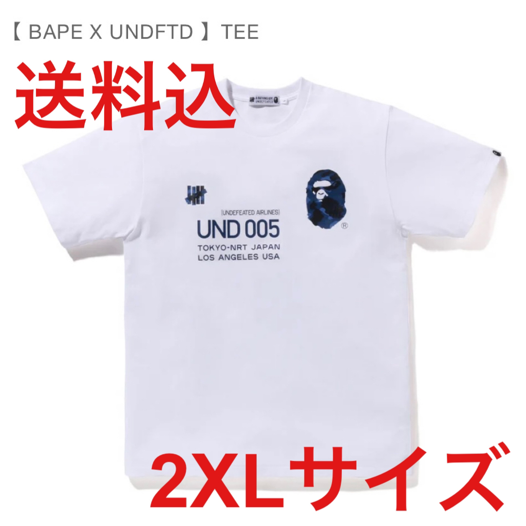 BAPE x UNDFTD TEE White Navy XXL