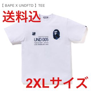 アベイシングエイプ(A BATHING APE)のBAPE x UNDFTD TEE White Navy XXL(Tシャツ/カットソー(半袖/袖なし))