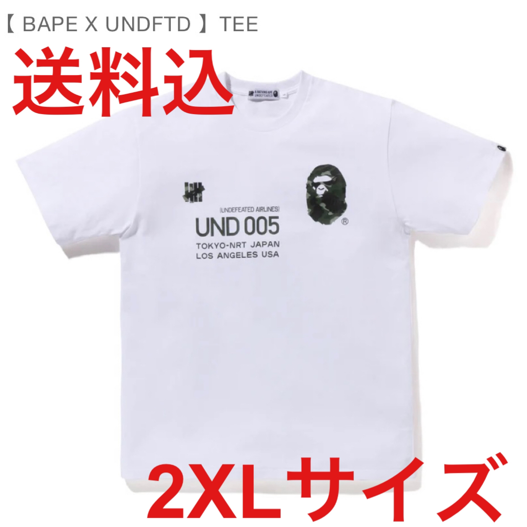 UNDEFEATED×BAPE UND CAMO TEE WHITE M