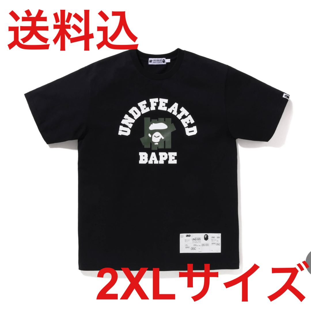 BAPE x UNDFTD COLLEGE TEE Black XXL