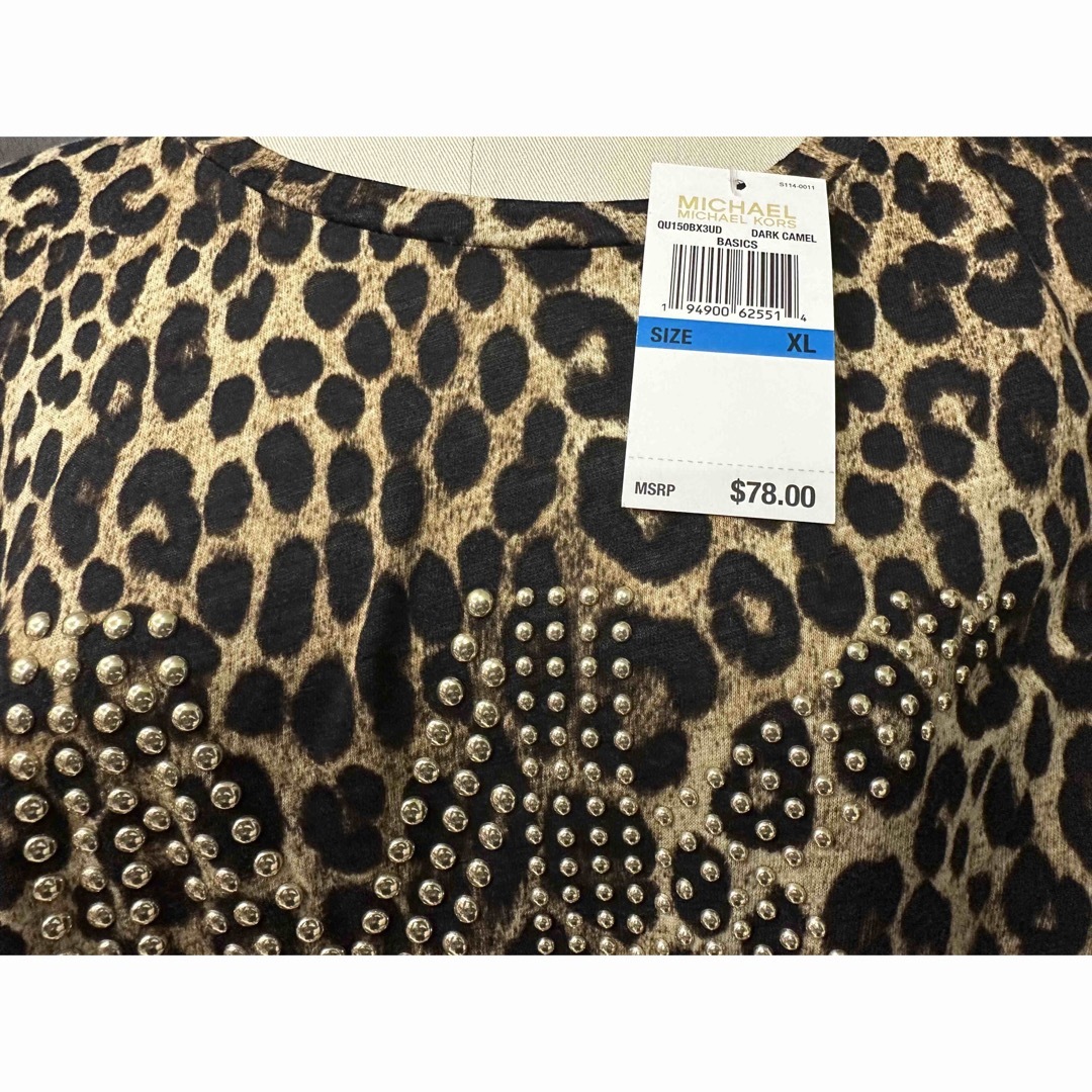 Michael Kors(マイケルコース)のレディース 大きいサイズ マイケルコース  カットソー Tシャツ XL アニマル レディースのトップス(Tシャツ(半袖/袖なし))の商品写真