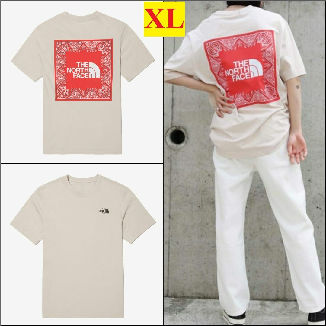 ノースフェイス Tシャツ 半袖 ペイズリー 綿100 男女兼用 XL K483C