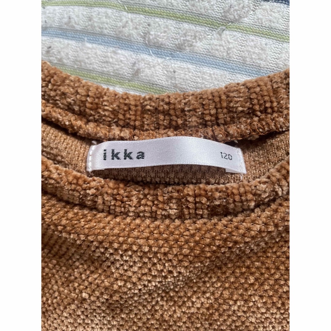 ikka(イッカ)のikka カットソーシフォン付き120cm キッズ/ベビー/マタニティのキッズ服女の子用(90cm~)(Tシャツ/カットソー)の商品写真