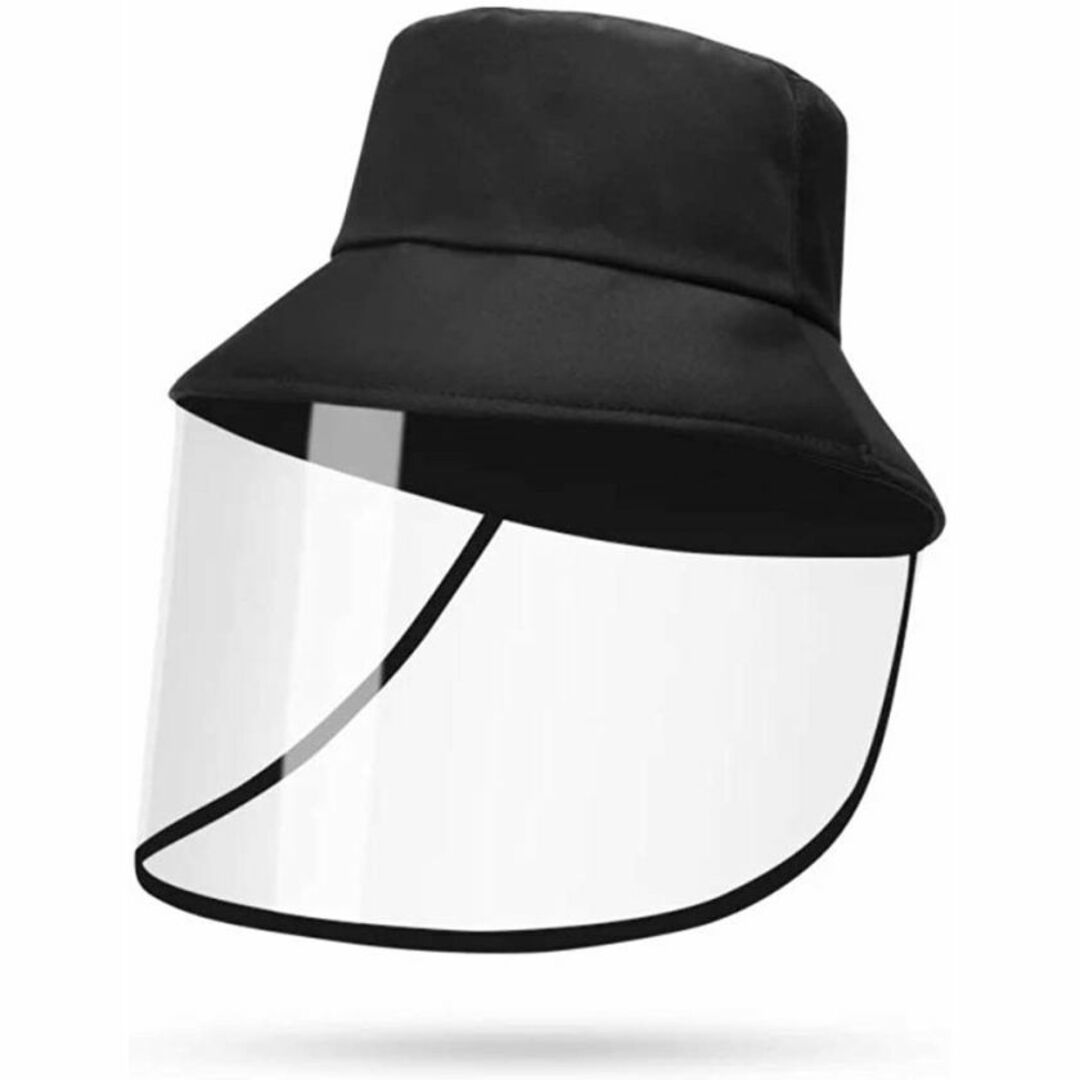 2セット　帽子 保護帽 漁師帽 キャップ　透明ガード 取り外し可能　飛沫防止 レディースの帽子(キャップ)の商品写真