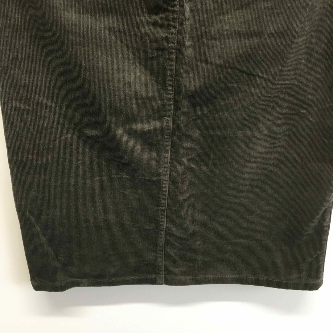 GU(ジーユー)のGU コーデュロイタイトスカート　膝丈　M  カーキ　296213 レディースのスカート(ひざ丈スカート)の商品写真
