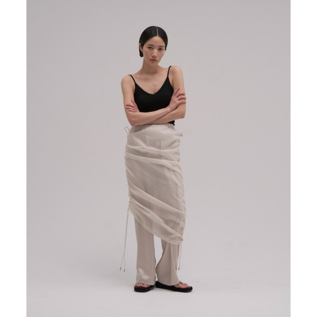 ENOF NYLON SKIRT WHITEの通販 by ラクレットチーズ|ラクマ