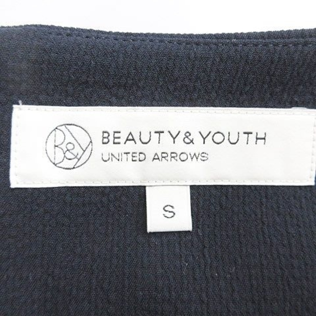 BEAUTY&YOUTH UNITED ARROWS(ビューティアンドユースユナイテッドアローズ)のビューティー&ユース ワンピース チュニック ノースリーブ 丸首 紺 S レディースのワンピース(ひざ丈ワンピース)の商品写真