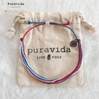 プラヴィダ(Pura Vida)のPura Vida ブレスレット RED WHITE BLUE(ブレスレット/バングル)