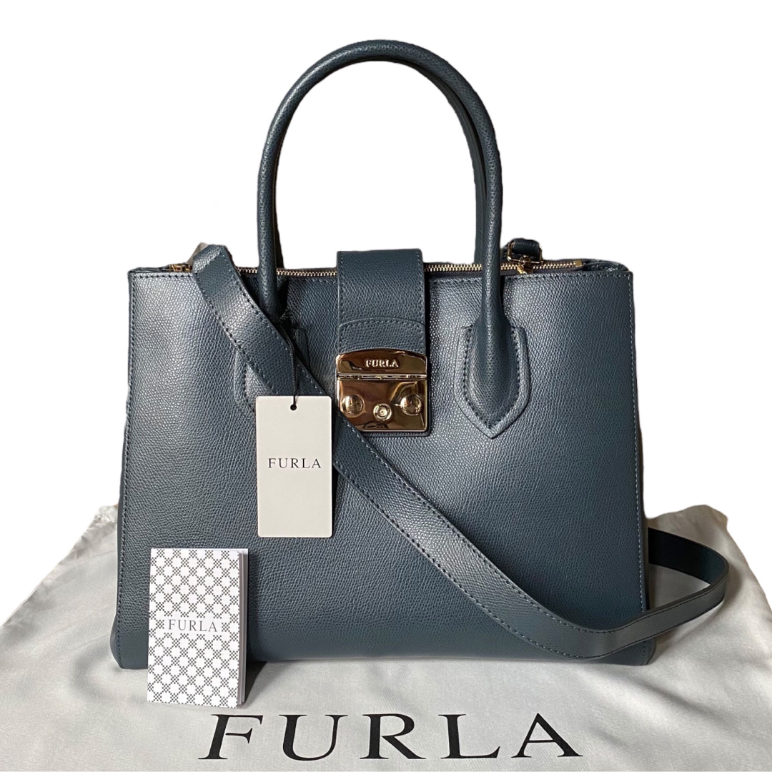 美品 FURLA フルラ メトロポリス 2wayショルダー バッグ 通勤 A4