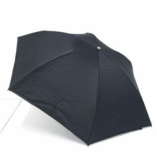 ポロラルフローレン(POLO RALPH LAUREN)の晴雨兼用折りたたみ日傘 POLO RALPH LAUREN ポロラルフローレン USED美品 一級遮光 ブラック ボーダー レース ポニー刺繍 UV 50cm FA8078(傘)