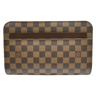 ルイヴィトン(LOUIS VUITTON)の【おしゃれ★中古品】 LOUISVUITTON
サンルイ N51993 ダミエエベヌ/ブラウン系 コーティングキャンバス クラッチバッグ　セカンドバッグ　メンズ　シンプル　おしゃれ　定番　人気 【中古】松山久万ノ台店(セカンドバッグ/クラッチバッグ)