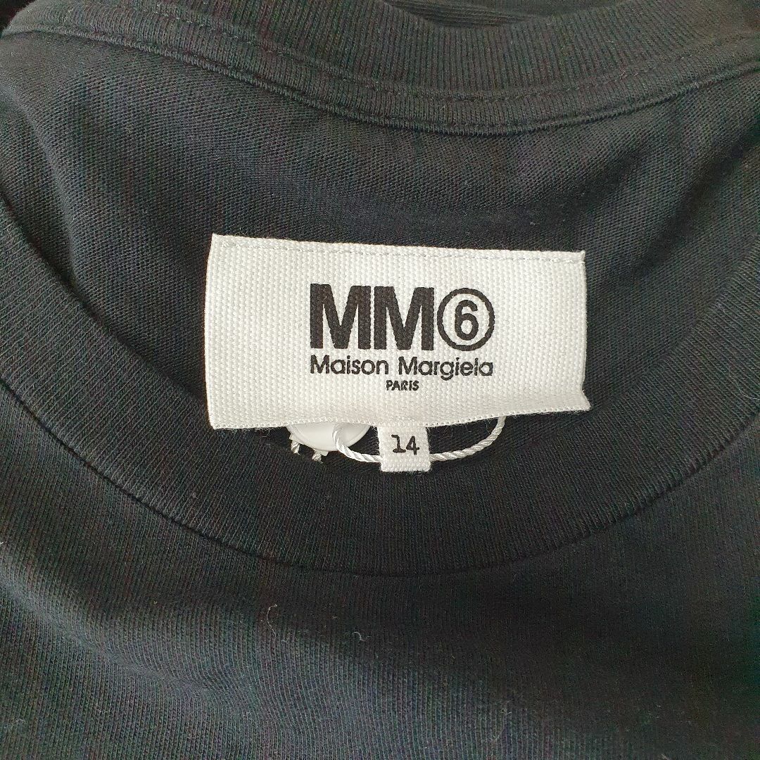 【新品・未使用】MM6 MAISON MARGIELA Tシャツ14Yブラックキッズ服女の子用(90cm~)