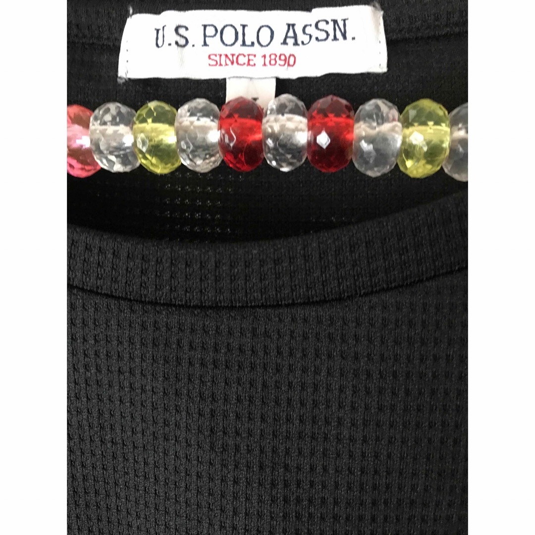 U.S. POLO ASSN.(ユーエスポロアッスン)のU.S.POLO ASSN. 半袖Tシャツ黒LLユニセックス レディースのトップス(Tシャツ(半袖/袖なし))の商品写真