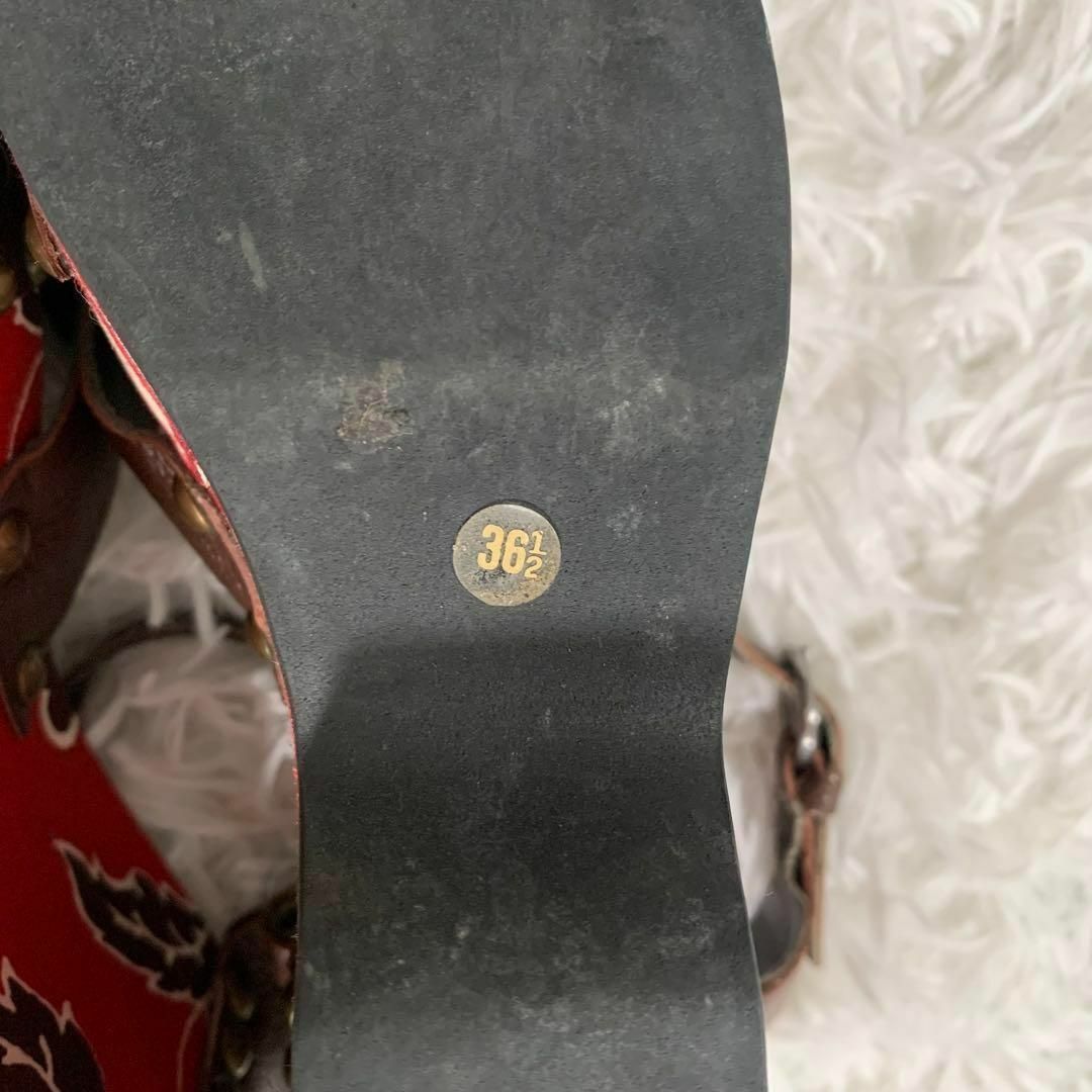 miumiu(ミュウミュウ)のmiumiu 花柄 ウェッジソール サンダル ストラップ フラワー 暑底 レディースの靴/シューズ(サンダル)の商品写真